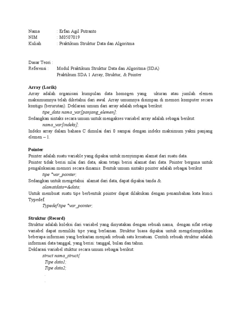 Penggunaan Array dalam Pemrograman C | PDF | Komputer