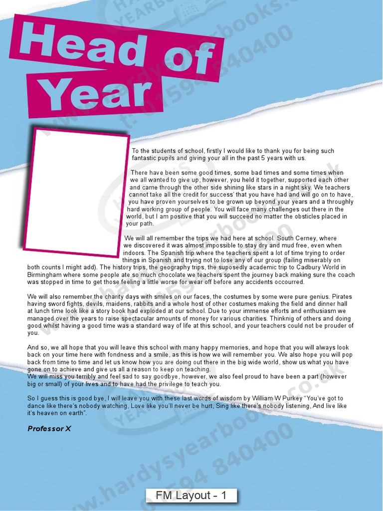 Funky Magazine Theme Yearbook Templates PDF