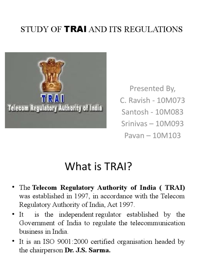 Overview of TRAI and Its Functions | PDF | Telecommunication | Service ...