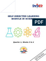 Self-Directed Learning Module in Science: Quarter 1, Weeks 3 To 4