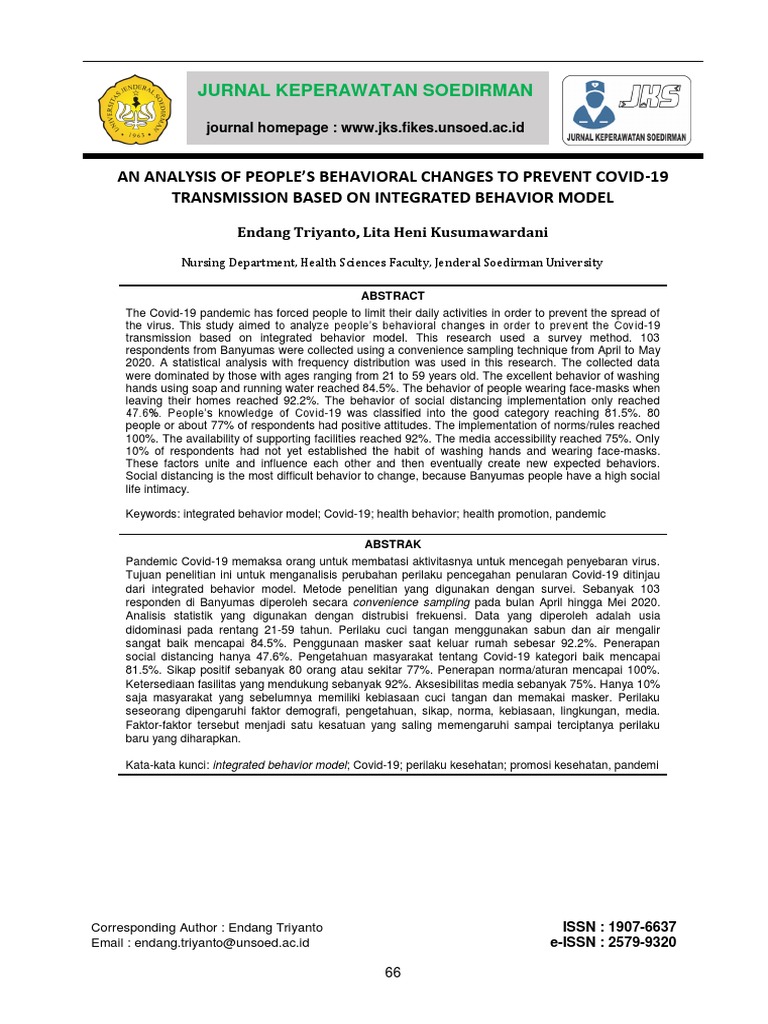 Teori Prevention Covid 19 Pdf Attitude Psychology Behavior