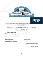 Financial and Managerial Accounting Course Code MBA411: Faculty of Business and Economics Department of Management