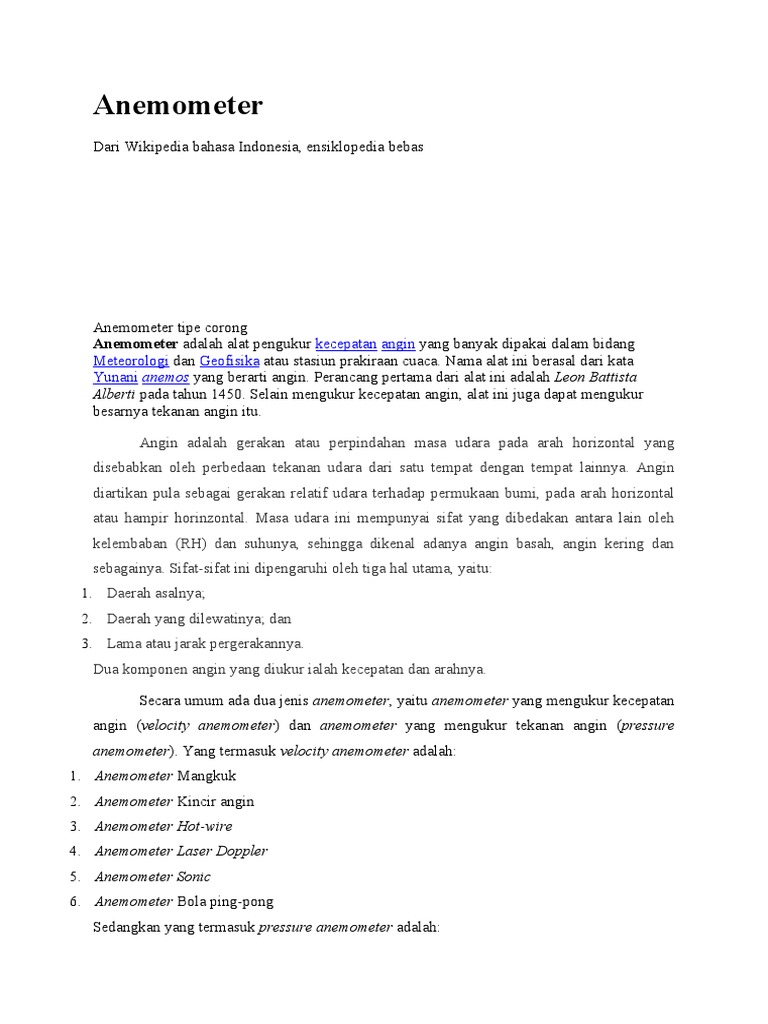 CARA KERJA ANEMOMETER PDF