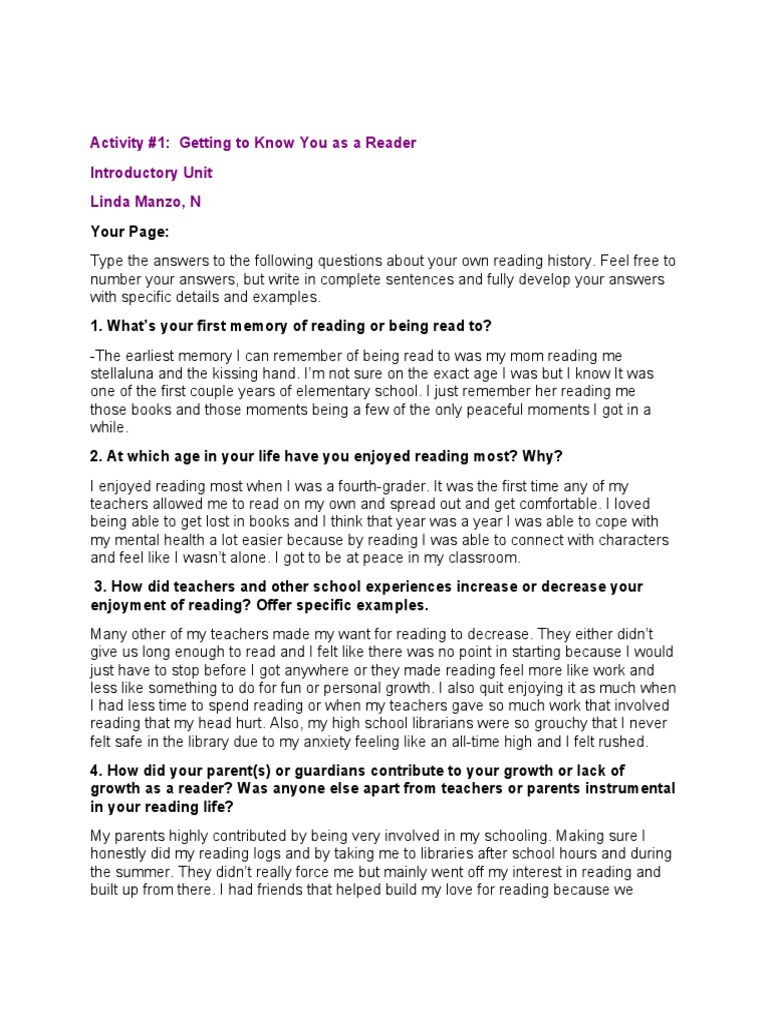 Book Buddy Activity1 Reflection | PDF | Books | Library And Museum