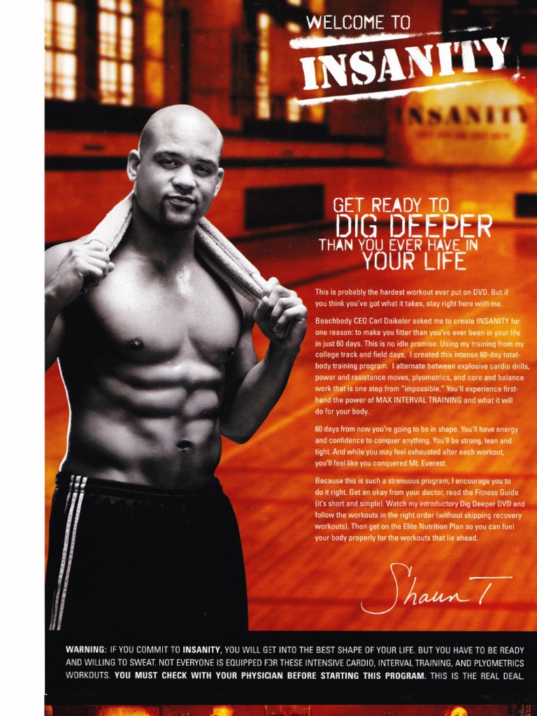  Insanity workout book for Weight Loss