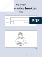 ks1 Mathematics 2004 Level 2 Mathematics Booklet