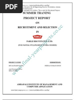Download Project Report on Recuriting and Selection in Parle by Royal Projects SN50673577 doc pdf