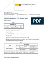 Engine Performance - Test - Engine Speed: Essai Et Réglage