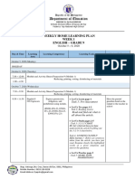 Output English 9 Weekly Home Learning Plan