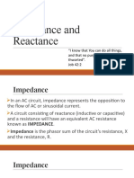 Impedance and Reactance: "I Know That You Can Do All Things, and That No Purpose of Yours Can Be Thwarted". Job 42:2