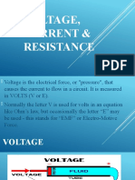 Voltage, Current & Resistance