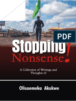 STOPPING NONSENSE - A Collection of Writings and Thoughts of Olisaemeka Akukwe