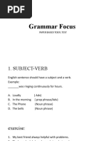 Grammar Focus: Paper Based Toefl Test