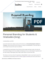 Personal Branding For Students & Graduates (Long) - Silent Confessions