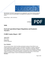 Food and Agricultural Import Regulations and Standards