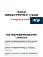 BUS 516 - Chapter 11 - Managing Knowledge