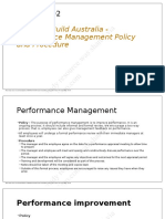 BSBMGT502: Boutique Build Australia - Performance Management Policy and Procedure