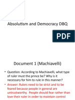 Absolutism & Democracy DBQ