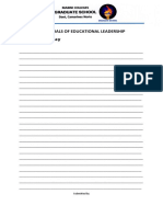 Ed.L. 200: Essentials of Educational Leadership