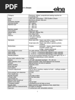 7200 - PRO Quilter's Dream Technical Data