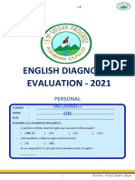 Evaluación Diagnostica de Inglés Progreso