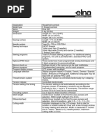 945 Overlock Technical Data