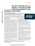 Inta Pergamino Velocidad de Avance de La Cosechadora y Su Relacion Con El Funcionamiento Del Cabezal Maicero