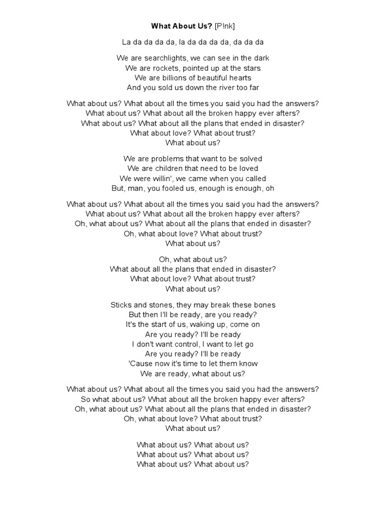 What about us pink pdf