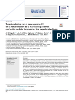 Terapia Robótica Con El Exoesqueleto H2 en La Rehabilitación de La Marcha en Pacientes Con Lesión Medular Incompleta. Una Experiencia Clínica