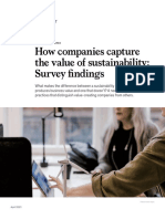 How Companies Capture The Value of Sustainability Survey Findings VF