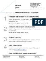 How To Request Your Covid - 19 Lab Report: Complete The Consent To Disclose Phi Form