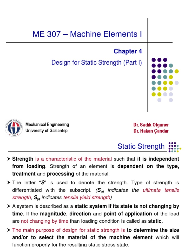 Design for Static Strength in Materials | PDF | Strength Of Materials ...