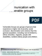 Communicating With Vulnerable Groups
