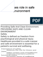 Nurses Role in Providing Safe and Clean Environment