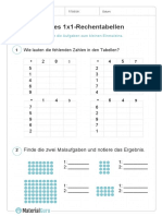 Arbeitsblatt Kleines Einmaleins Tabellen 07