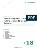 Absolute Beginner S1 #18 Talking Likes and Dislikes in Bulgarian