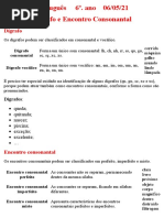 Tipos de Encontros Consonantais | PDF | Vogal | Fonética