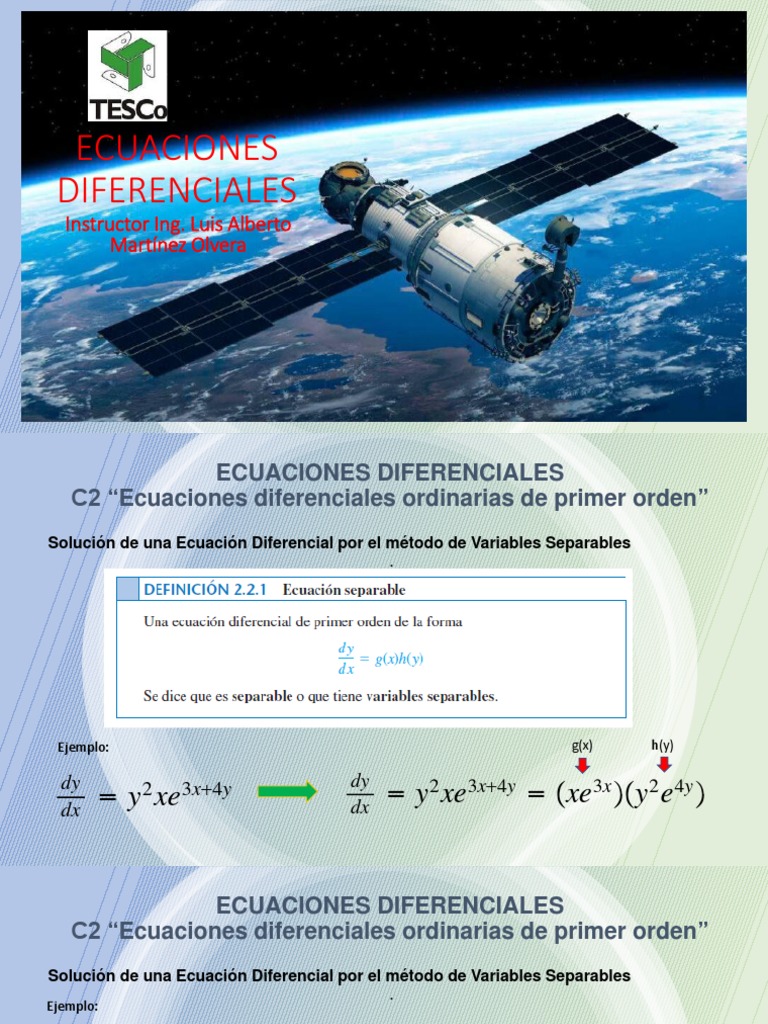Método de Ecuaciones Diferenciales Separables | PDF | Ecuaciones ...