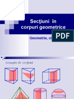 Sectiuni Paralele Cu Baza in Corpurile Geometrice Studiate