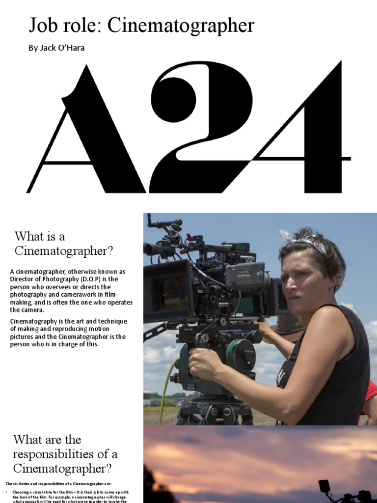 Job Role: Cinematographer: by Jack O'Hara | PDF | Cinematography | Camera