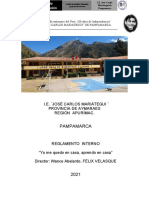 Reglamento interno de la I.E. José Carlos Mariátegui de Pampamarca 2021