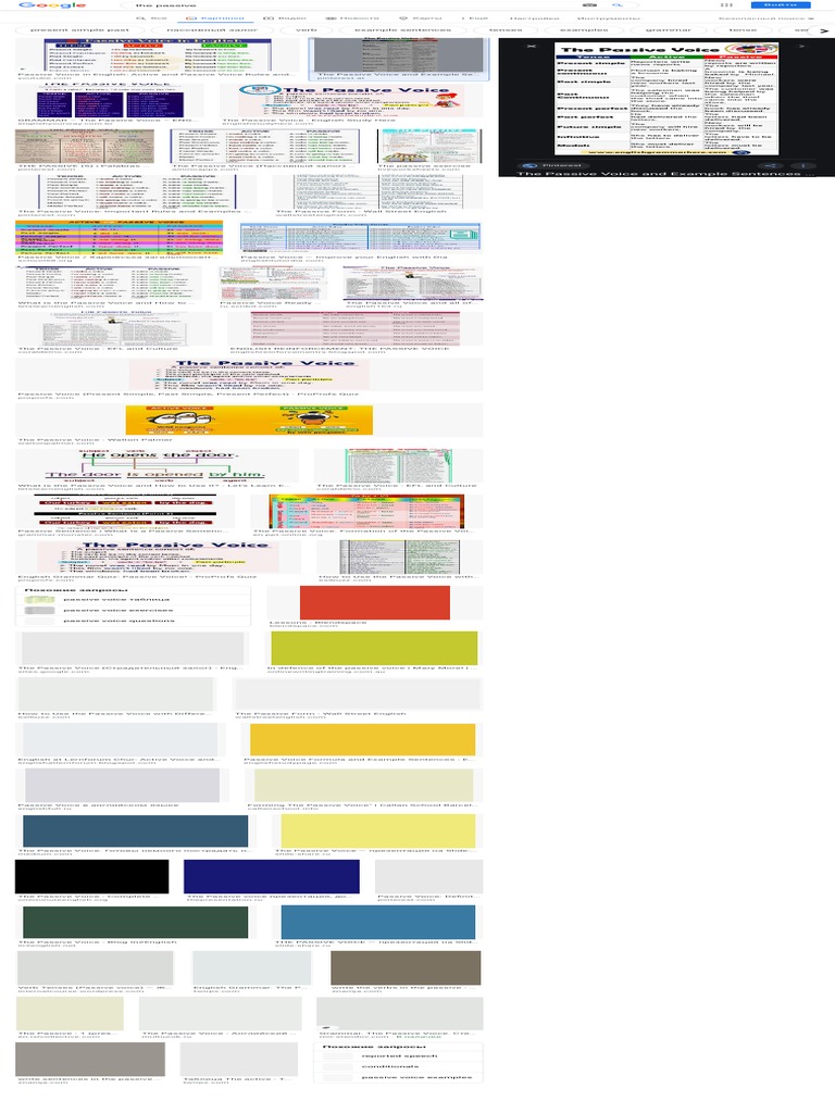 the passive - Google Поиск | PDF | English Grammar | English Language