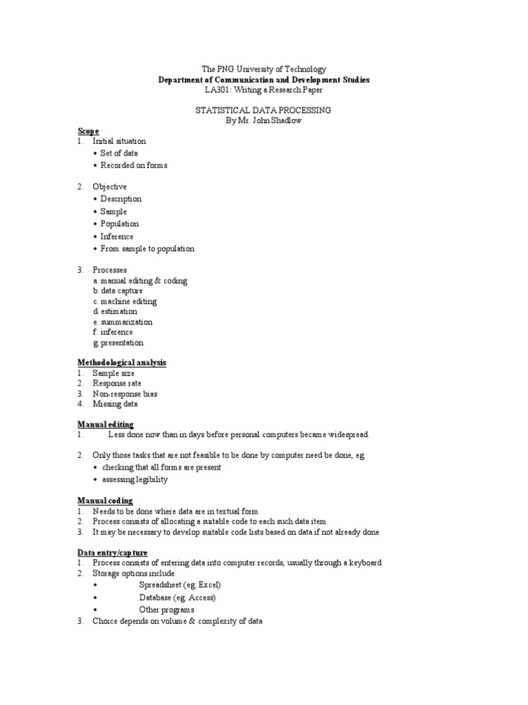 Statistical Data Processing Guide | PDF | Statistical Inference ...