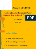 May 4, 2021 - Wk.11 Completing The Research Report