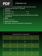 Character Set & Identifiers