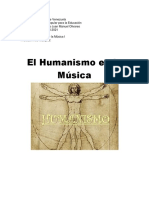 Influencia humanismo música Renacimiento