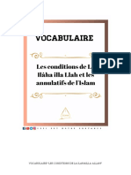 Vocabulaire "Les Conditions de La Ilahailla Allah"