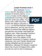 Analysis of Joseph Andrews Book 1