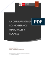 La Corrupción en Gobiernos Regionales y Locales