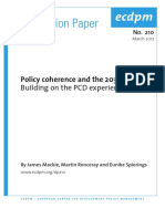 Discussion Paper: Policy Coherence and The 2030 Agenda